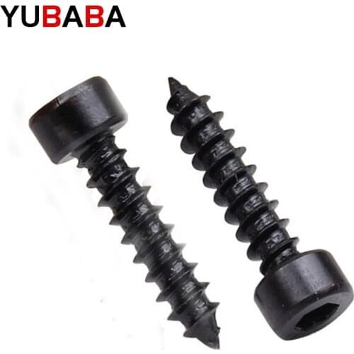 50pcs/lot M2 M2.6 M3 M3.5 M4 Carbon Steel With Black Hexagon Socket Cap Head self tapping screw Model Screws