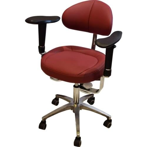 Dental Medical Chair for Dentist Doctors Stool Adjustable Mobile Chair Microfibre leather