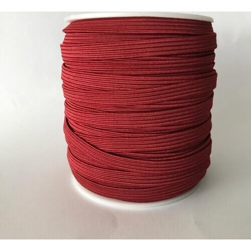 50 Meters 1/4'' 6mm #25 Burgundy Colored Skinny Elastic Bands
