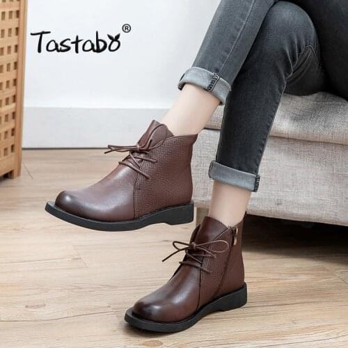 2021 Genuine Leather Martens Boots Women Ankle Boots Platform Brand British Wind Thick Short Boots Combat Motorcycle Boots