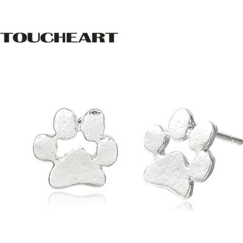 TOUCHEART Fashion Luxury Brand Silver Color Dog Claw Stud Earrings For Women Gold Jewelry Making Statement Earrings SER180017
