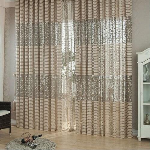 1pcs Luxurious Balcony Drape Panel Sheer Curtain Tulle Door Window Scarf Valances Living Room Bedroom Curtain Home Decoration