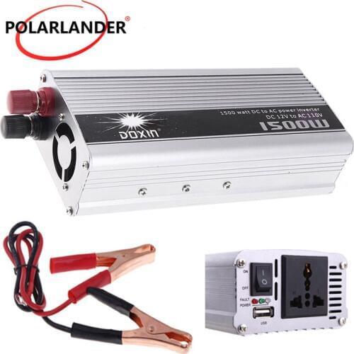 1500W Converter Power Supply 50 Hz Inverter Portable USB Car Charger DC 12V to AC 110V Voltage Transformer