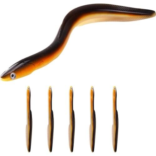 3pcs/lot 60g/30cm Bionic Loach Artificial Finless Eel Soft Lure Simulation Lifelike Saltwater Bait Simulation Lifelike Sea Lures