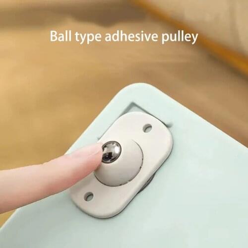 4 Packs Rollers At The Bottom Of The Storage Box Adhesive Universal Pulley Shelf Can Be Pasted 360° Universal Wheels