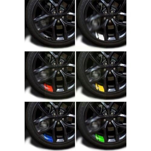 6 Pieces Reflective Car Wheel Waterproof Car Stickers Vinyl Sticker Stripe Marker Wheel Decal Car Decoration Stickers For Auto