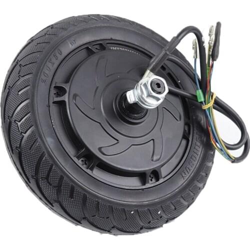 8 inch brushless scooter hub drum brake motor wheel 24v36v48v350w dolphin motor with solid tire
