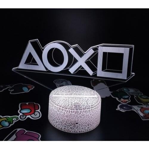 Accessories Gamepad 3D Led Illusion RGB Battery Night Light Lava Lamp Creative Gift For Friend Gaming Room Table Desk Decoration