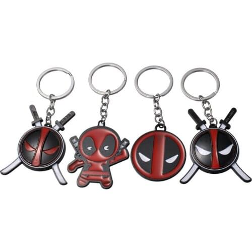 Anime Catoon X-men Deadpool Metal Keychain Pendant Key Chain Chaveiro Key Rings Pendant accessories For Fans Super Hero