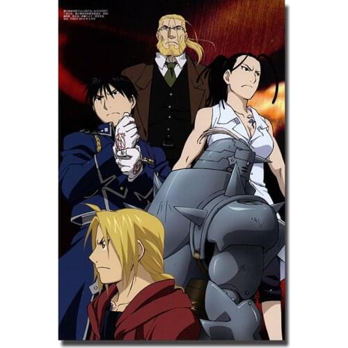 Fullmetal Alchemist Japan Anime Poster Edward Alphonse Winry Roy Von Art Prints Silk Canvas For Wall Pictures Room Decoration-15