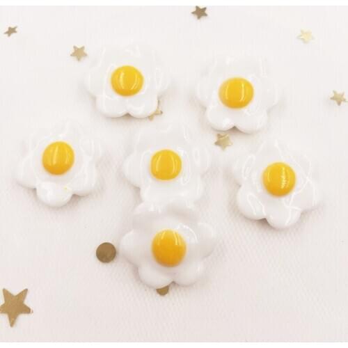 Resin Kawaii Colorful Sun flower Egg Flat Back Stone Applique 30pcs DIY Gift Scrapbook Decor Home Figurine Crafts OF904