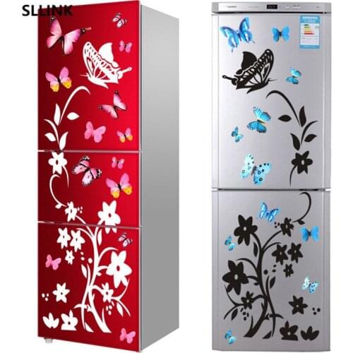 Creative Butterfly Refrigerator Sticker Home Decoration Kitchen Mural DIY Wall Stickers Party Sticker Kids Room Wallpaper