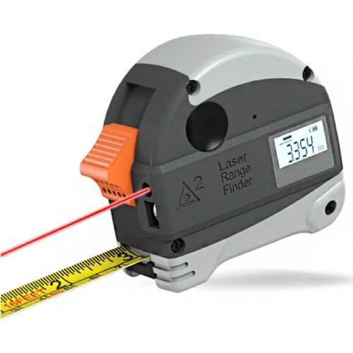 2 in 1 30M Laser Rangefinder LCD Digital Tape Measure Distance Measurer Meter Range Finder Infrared Construction Gauging Tool