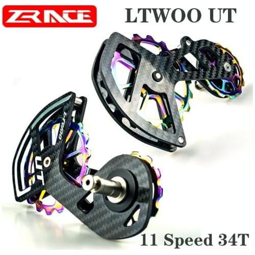 LTWOO UT Bicycle Ceramic Bearing Carbon fiber Jockey Pulley Wheel Set Rear Derailleurs Guide Wheel 11Speed 34T Ultegra DURA ACE