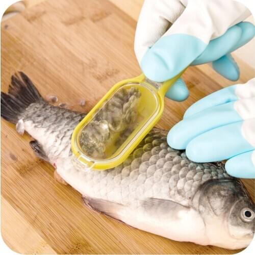 Fashion Fish Cleaning Tool Practical Skin Scales Peeler Remover Brush Scaler Kit Cooking fish Scraper Kitchen Accessories-019