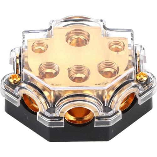 Marine parts Marine Pump Power Distribution Block 1 in 5 Ways Out Ground Cable Splitter Distributor for Auto Car Boat electric