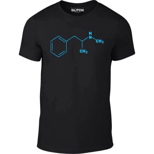 Blue Crystal Meths Molecule T-Shirt - Funny T Shirt Breaking Retro Drugs Bad Dea 2019 Brand Print Men Harajuku Brand T-Shirts