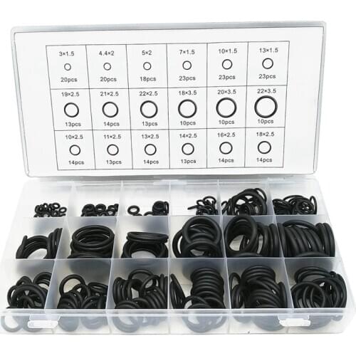 279 Pcs Rubber O-Ring Gasket Ring Assortment Kits Thickness 1.5mm 2.5mm 3.5mm