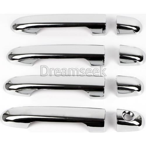 Door Handle Cover For Hyundai Brio Avega Verna Sonata NF Elantra Accent With Smart Key Hole ABS Chrome Molding Trim