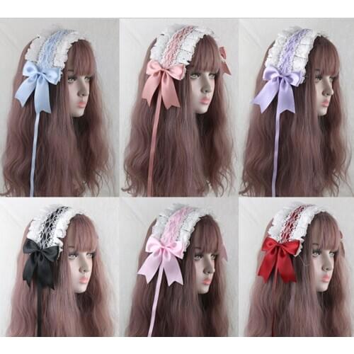 Sweet lolita headwear cute bowknot hair band Lolita headwear collection kawaii girl KC gothic lolita headband loli cosplay