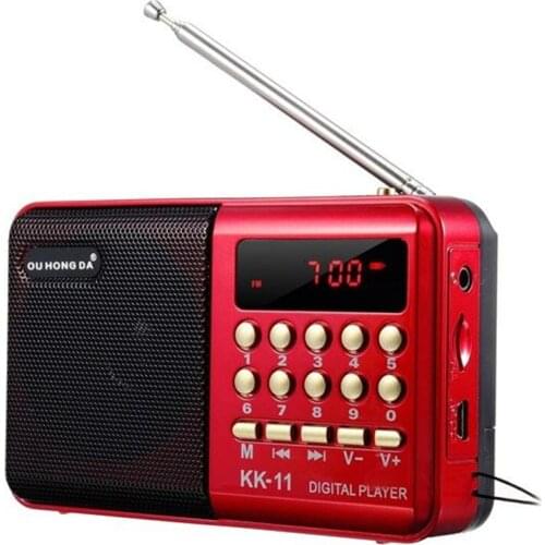 Handheld Digital FM USB TF MP3 Player Speaker K11 FM Rechargeable Mini Portable Radio FM Radio Speaker
