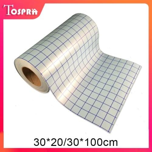 Craft Clear Transfer Paper Tape Blue Alignment Grid for Car Wall Craft Art Decal Transfer Paper Tape Self-adhesive DIY Decorate
