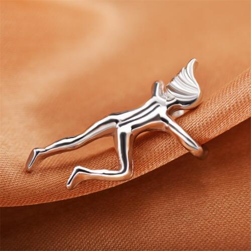 Hot sell Fashion personality Climbing Human Shaped Clip Earring For Women Men Simple Style No Ear Hole Jewelry Gifts