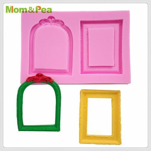 Mom&Pea MPA1874 2-Frame Shaped Silicone Mold Cake Decoration Fondant Cake 3D Mold Food Grade