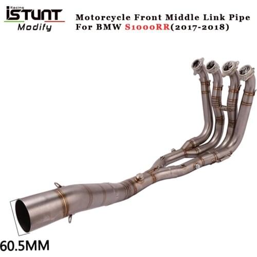 Slip On For BMW S1000RR S1000 RR 2017 2018 Motorcycle Exhaust System Escape Modified Front Middle Link Pipe Connection Tube