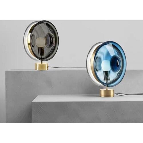 Nordic personality glass table lamp bedside lamp bedroom study office decoration lamp designer model room hotel villa fixture