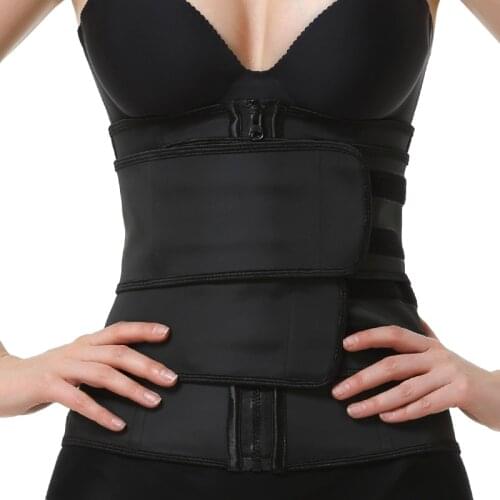Waist Trainer Corset Cincher Body Shaper Detachable Trimmer Belt Weight Loss Tummy Control Modeling Straps Workout Sweat Girdle