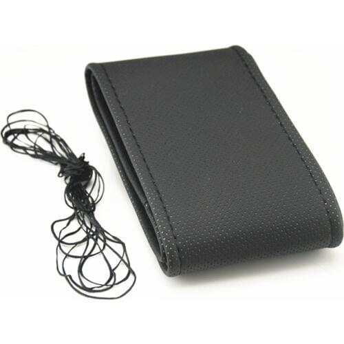 Universal braid on the steering wheel Sew Microfiber car steering wheel cover to cover the entire single connector 38cm styling