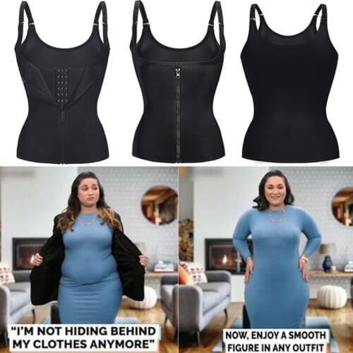 Fajas Reductoras Compression Body Shaper Zipper Waist Trainer Cincher Tummy Control Slim Corset Underbust Compression Droship US