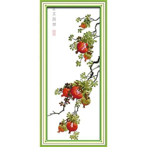 Everlasting Love Eyebrow Open Smile Chinese Cross Stitch Kits Ecological Cotton Clear Printed 11CT DIY Gift Christmas Decoration