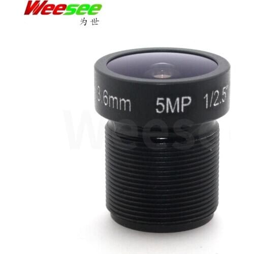 WS 5MP IR 3.6mm lens1/2.5" CCTV MTV Board Lens CCTV Lens HD camera M12 Mount For 720P / HD 1080P IP Camera CCTV Camera