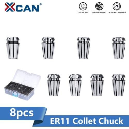 XCAN Spring Collet 8pcs ER11 Collet Chuck 1-7mm CNC Router Engraving Machine Tool Holder Spring Chuck Milling Cutter Holder