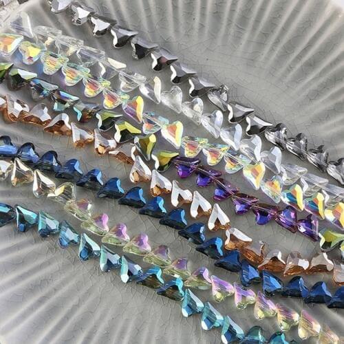Yanqi Heart beads Austria crystal beads 12mm 20PCS Faceted glass beads Loose Spacer beads Jewelry Making Earrings