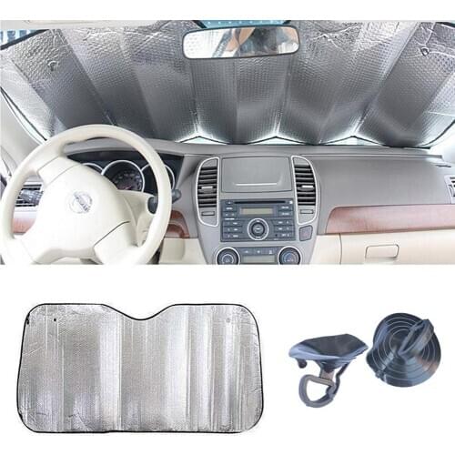 1pc 140X70Cm Front Car Sunshade Cover Windshield Standard Sun Shade Keeps Vehicle Cool-UV Ray Protector Sunshades Styling