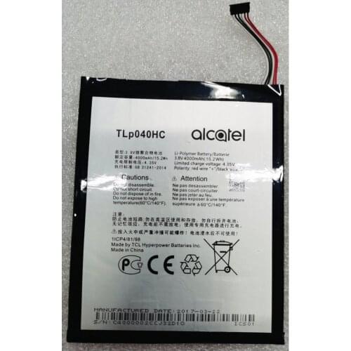 100% Brand new High Quality 4000mAh TLp040HC Battery For Alcatel One Touch TLp040HC Mobile Phone