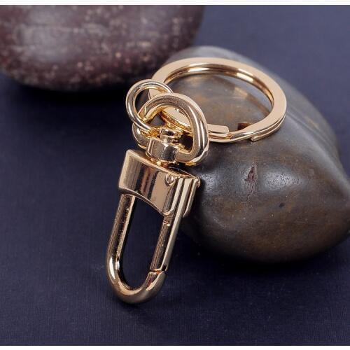 10X Shiny Gold Lock Lobster Swivel Clasps Clips Bag Key Ring Hook Findings Keychain