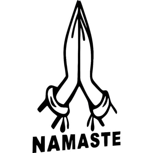 16*9.2cm Namaste Hand Gesture Symbol Yoga Vinyl Stickers New Style Hot Personality Faith Car Styling Car Sticker