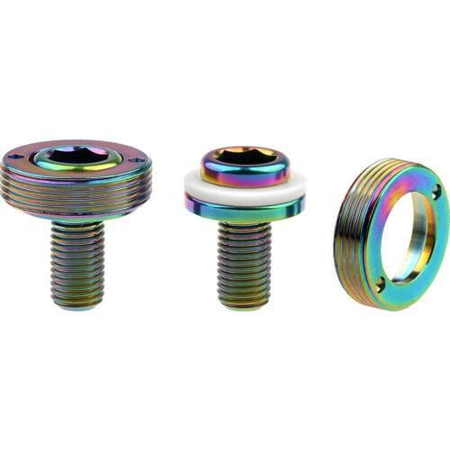 2sets Xingxi M8*15mm Square Hole Titanium MTB Bike Bottom Bracket Bolt Waterproof Crank Fixed Screw Bicycle Accessory Parts