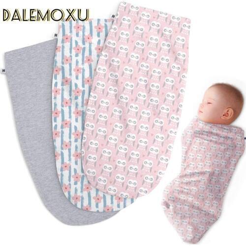 3Pcs Baby Swaddle Sleeping Bag Newborn Infant Comfortable Cotton Cocoon Swaddle Warp Sleepsack Set For Baby Product