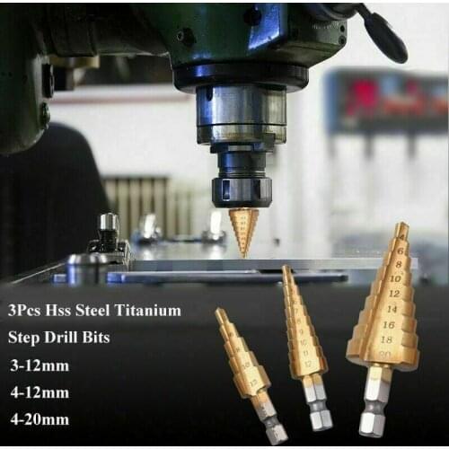 3x Step Drill Hss Conical Countersink Cone Drill Peeling Drill Metal