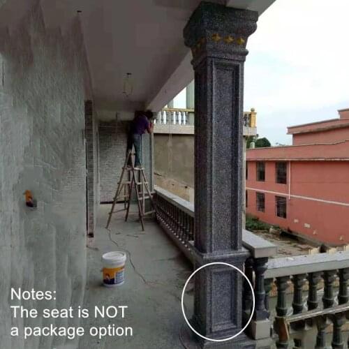 30cm/11.81in GRC GRG ABS Multi Pattern Square Concrete Gypsum Roman Pillar Form Work Mold with Star &Leaves Tops and Slots Body