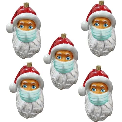 5PCS 2020 DIY Quarantine Christmas Quarantine Decorate Santa Claus Quarantine Personalized Hanging Pendants Santa Claus Ornament