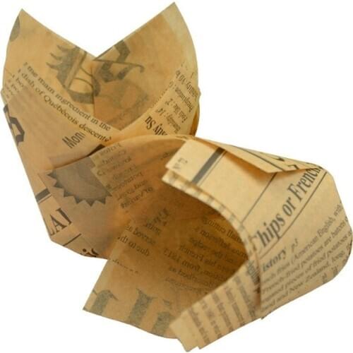 50pcs Kitchen DIY Baking Cake Tool Oil Resistant High Temperature Tulip Flame Shape Paper Cup Baking Oil Proof Paper Cup Cake