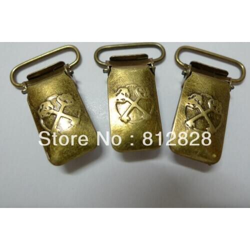 50pcs 3/4'' 20mm Antique Brass Bronze Colored Pacifier Clips Free Shipping