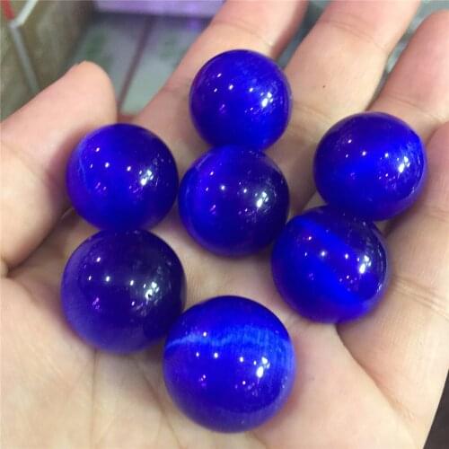 6pcs Free gifts of natural stone, blue cat eye crystal ball, quartz crystal ball, cat eye crystal ball