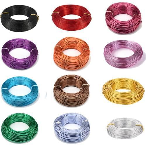 1mm 1.5mm 2mm 2.5mm Anadized Color 1Roll Aluminium Craft Wire Beading Cord For DIY Bracelet Necklace Jewelry Making Findings